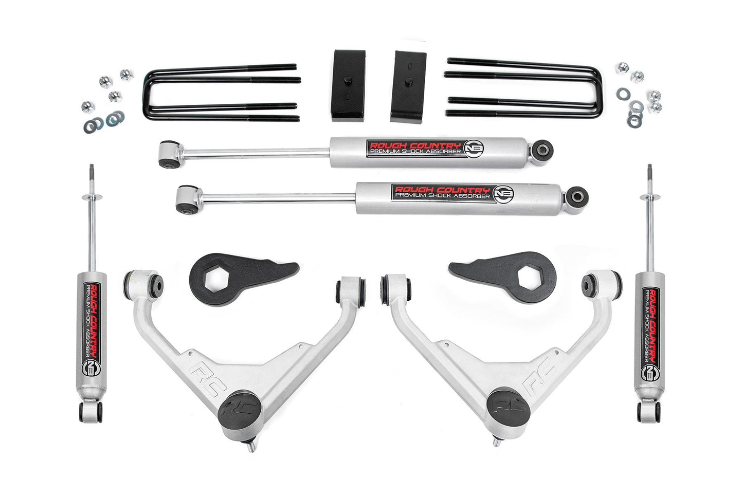Rough Country 859830 3 Inch Lift Kit | FK/FF Code | Chevy/GMC Sierra/Silverado 2500 HD Suburban/Yukon XL 2500 (01-10)