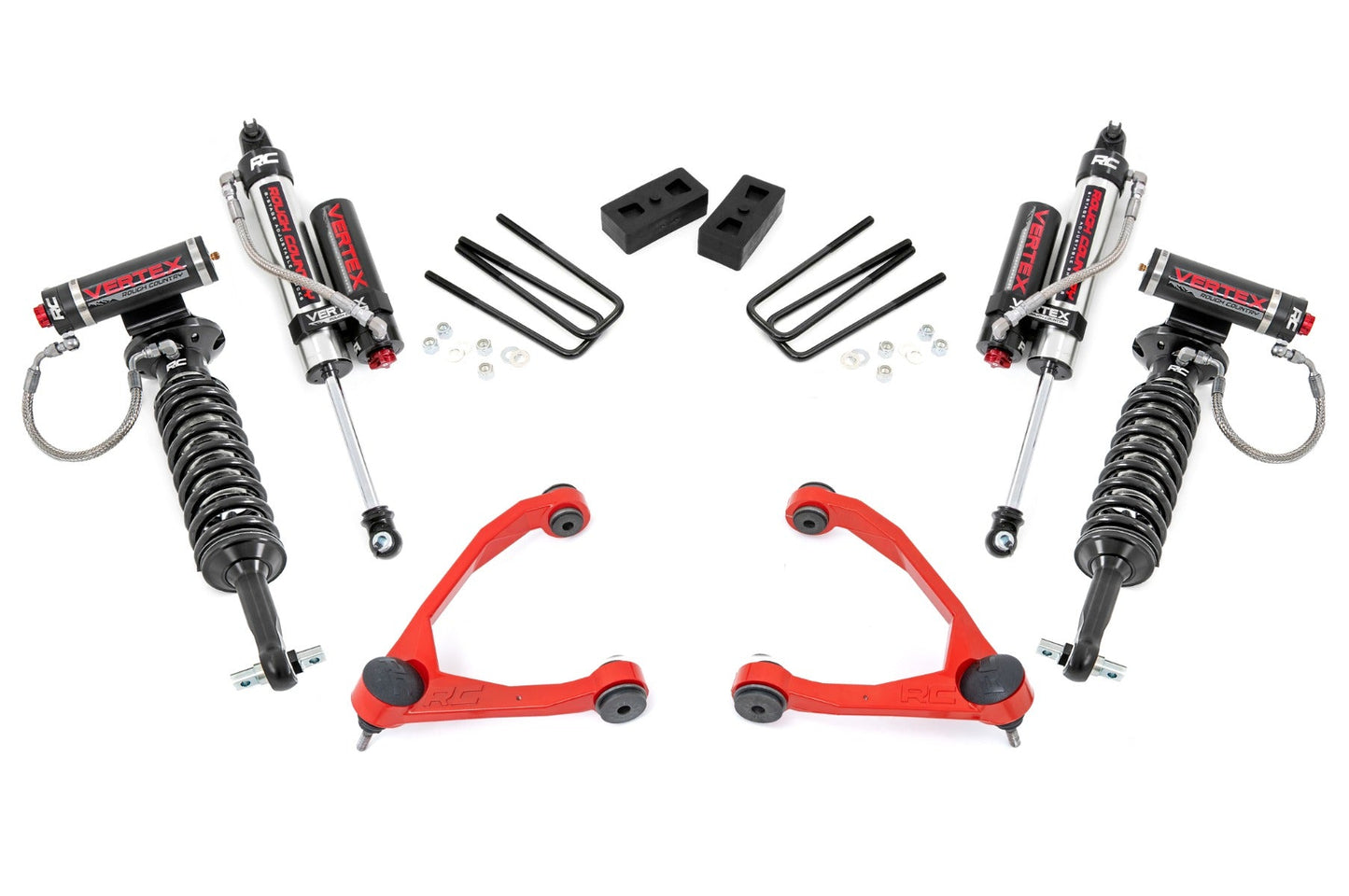 Rough Country 19850RED 3.5" Lift Kit | Forged UCA | Cast Steel | Vertex | Chevy/GMC 1500 (07-13)