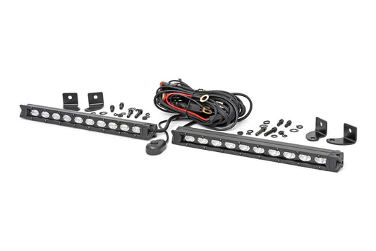 Rough Country 70410ABL 10 Inch Black Series LED Light Bar | Slim Line| Pair