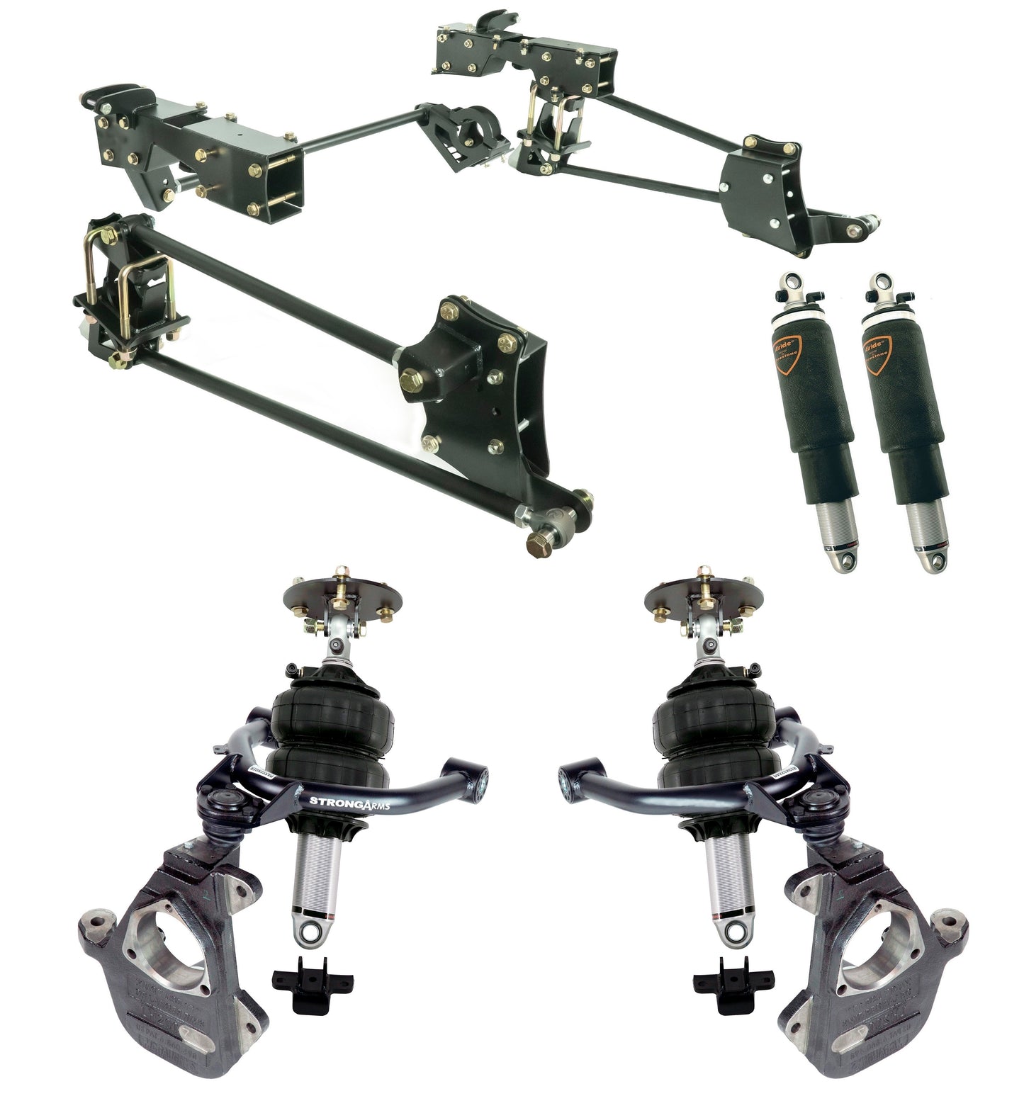 Ridetech 11700297 HQ Air Suspension System for 2007-2016 Silverado 1500 w/ OE cast steel arms.