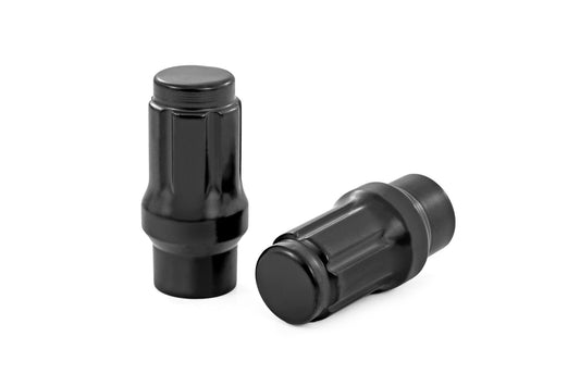 Rough Country 121524BLET M12 x 1.5 Lug Nut Set of 24 | Black | Closed End | Extended Thread