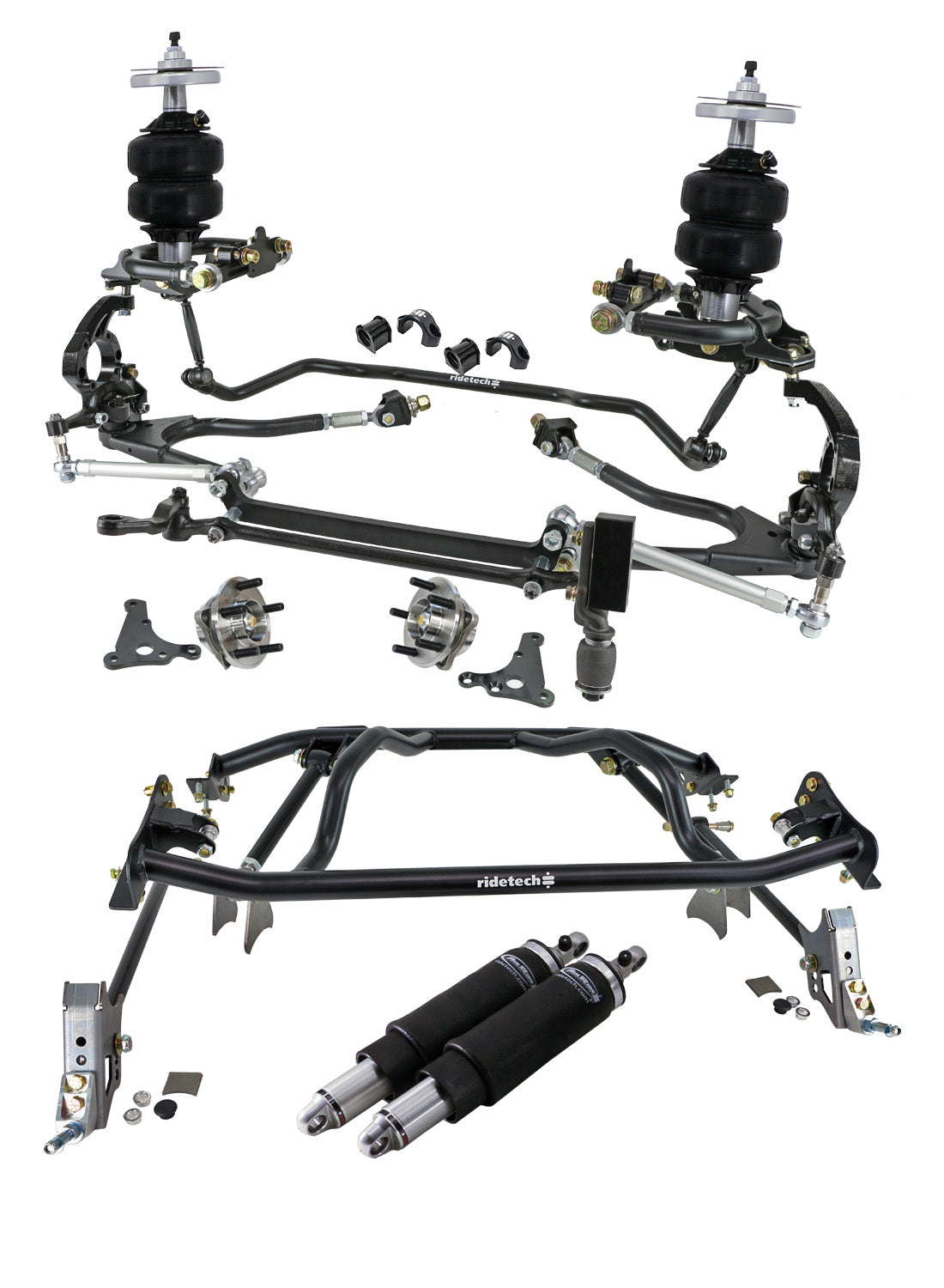 Ridetech 12280296 HQ Air Suspension System with hub spindles for 1961-1965 Falcon.