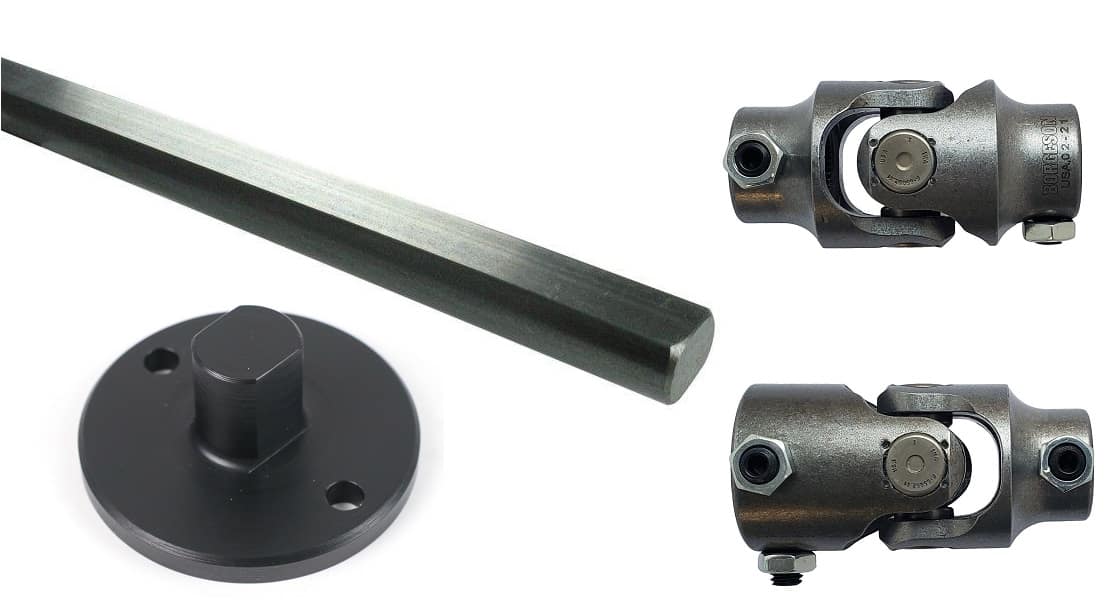Ridetech 12319505 Steering column u-joint kit for 1965-1978 F-100, stock column to 79-93 Mus rack.