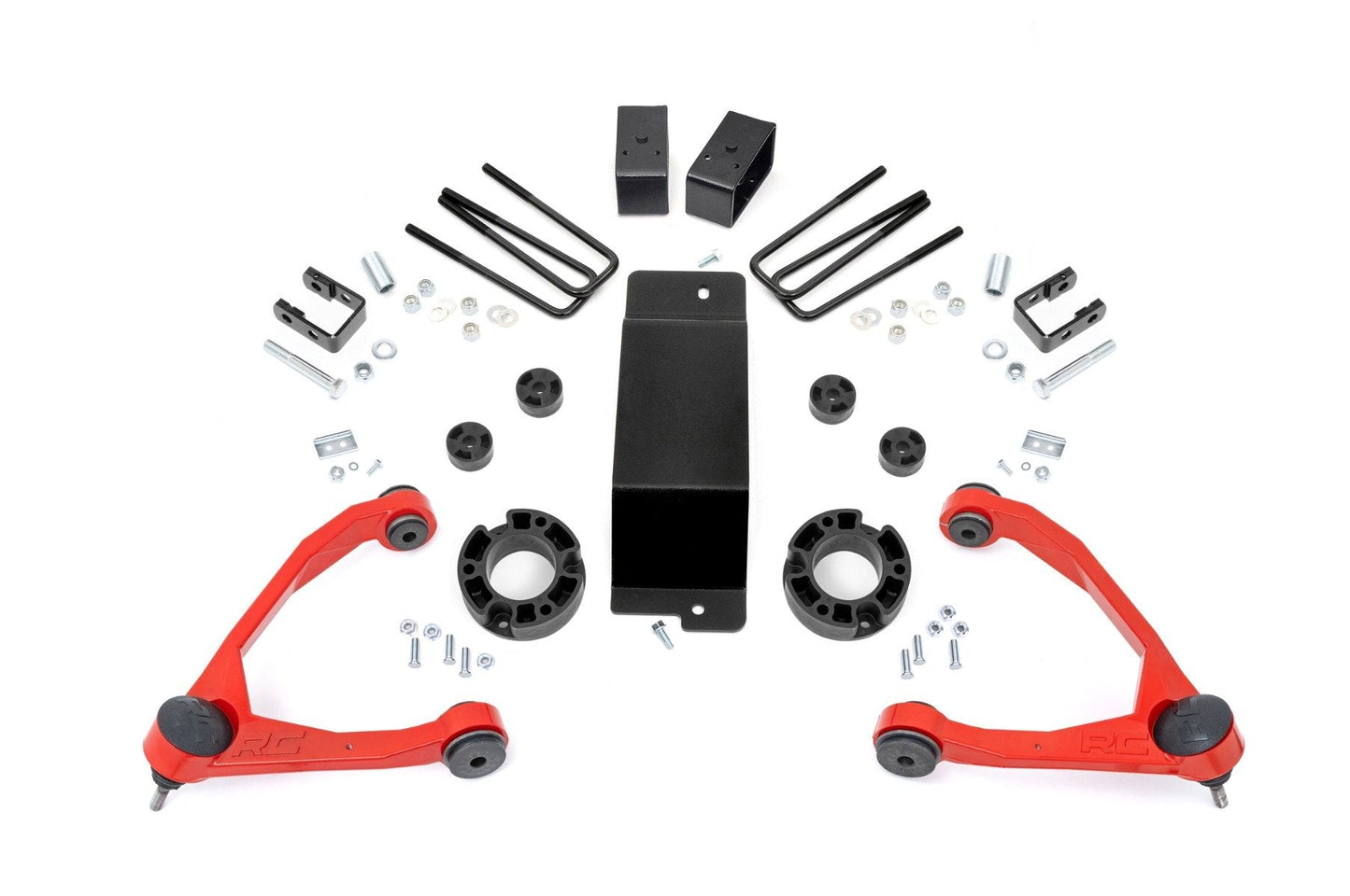 Rough Country 18901RED 3.5 Inch Lift Kit | Mag-ride | Alu/Cast Steel | GMC Sierra 1500 Denali (14-16)