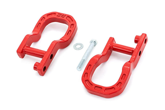 Rough Country RS134 Tow Hooks | Forged | Red | Chevy Silverado 1500 2WD/4WD (2014-2018 & Classic)