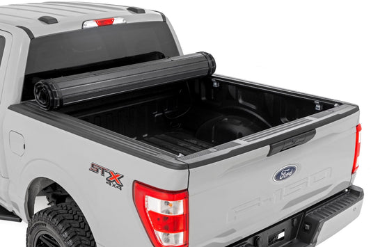 Rough Country 50221550 Hard Roll Up Bed Cover | 5'7" Bed | Ford F-150 (15-25)/F-150 Lightning (22-25)