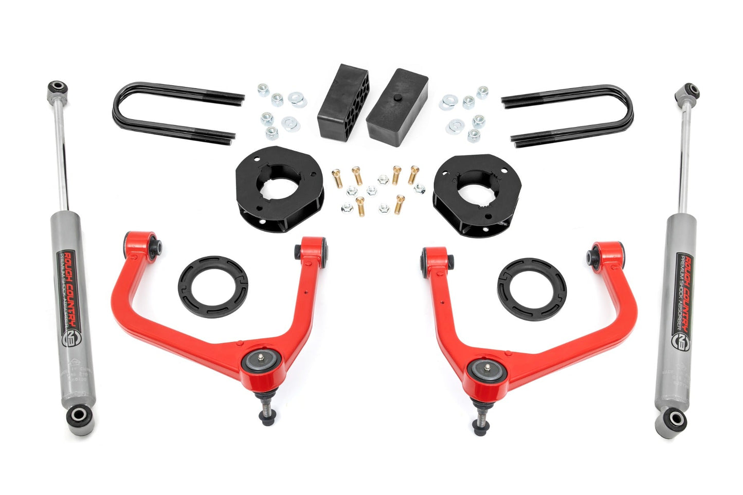 Rough Country 110530RED 3.5 Inch Lift Kit | GMC Sierra 1500 2WD/4WD (2025-2026)