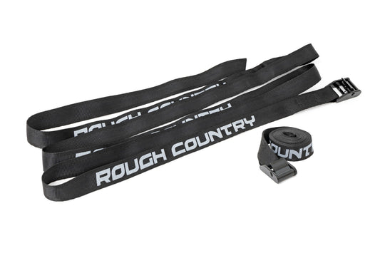Rough Country 117702A Cargo Tie-Down Straps | Cam Buckle | 1" X 9' | Pair