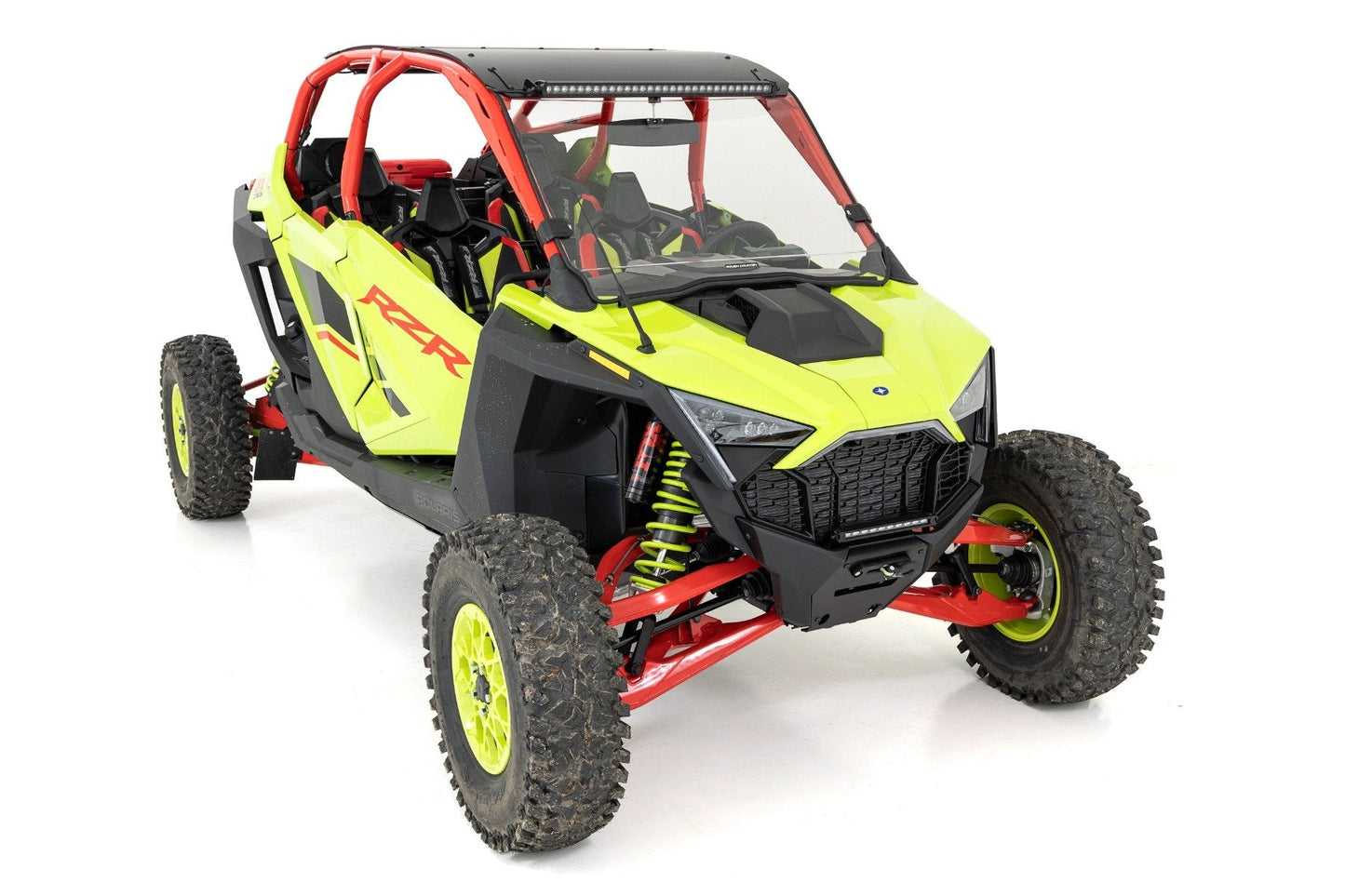 Rough Country 93140 LED Light | Winch Mount | Front | 10" Black Slimline | Polaris RZR Pro R