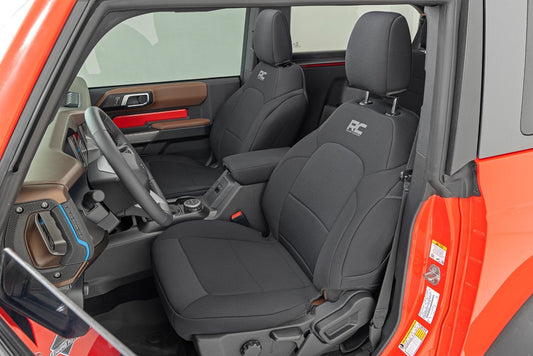 Rough Country 91050 Seat Covers | Bucket Seats | FR & RR | Ford Bronco (2 Door) 4WD (2021-2025)