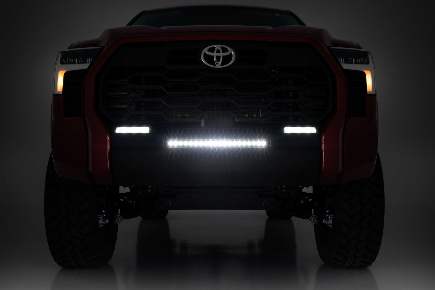 Rough Country 71077 LED Light Kit | Bumper Mount | 20" Black Slim Line | Toyota Tundra (22-25)