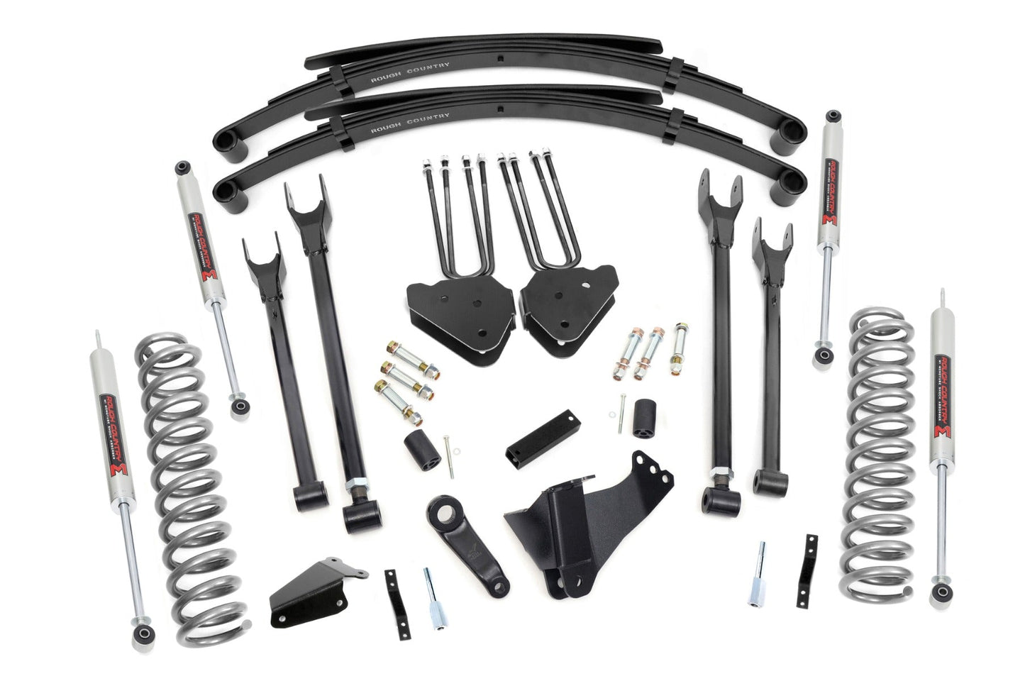 Rough Country 58340 6 Inch Lift Kit | Gas | 4 Link | M1 | Leaf Springs | Ford F-250/F-350 Super Duty (05-07)