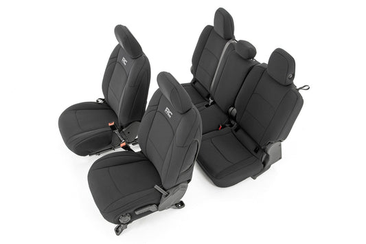 Rough Country 91034 Seat Covers | Front and RR No Cup Holder | Jeep Gladiator JT 4WD (2020-2025)