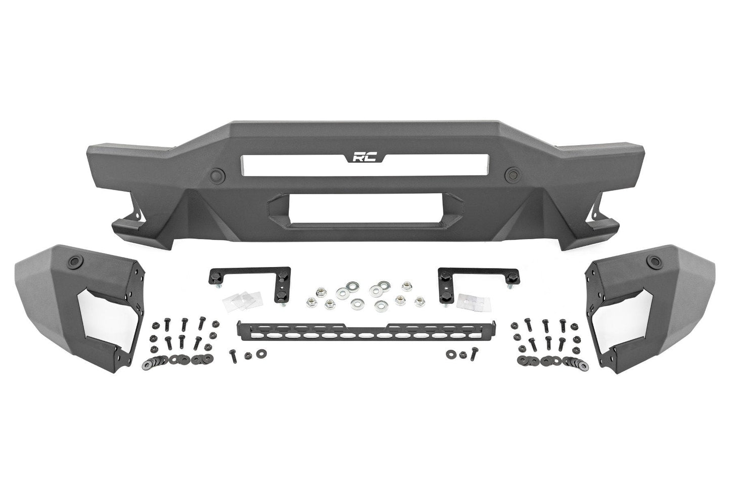 Rough Country 51075 Front Bumper | Modular | Full Wings | Amber DRL | Ford Bronco 4WD (2021-2025)