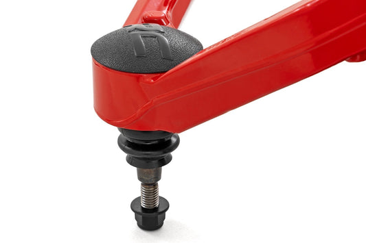 Rough Country 41400RED Red Forged Upper Control Arms | 3 Inch Lift | Ford F-150 4WD (2021-2025)