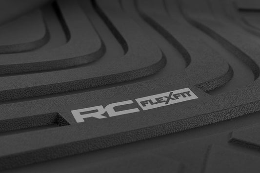 Rough Country FF-71780 Flex-Fit Floor Mats | FR & RR | CrewMax | Toyota Tundra 2WD/4WD (2022-2025)