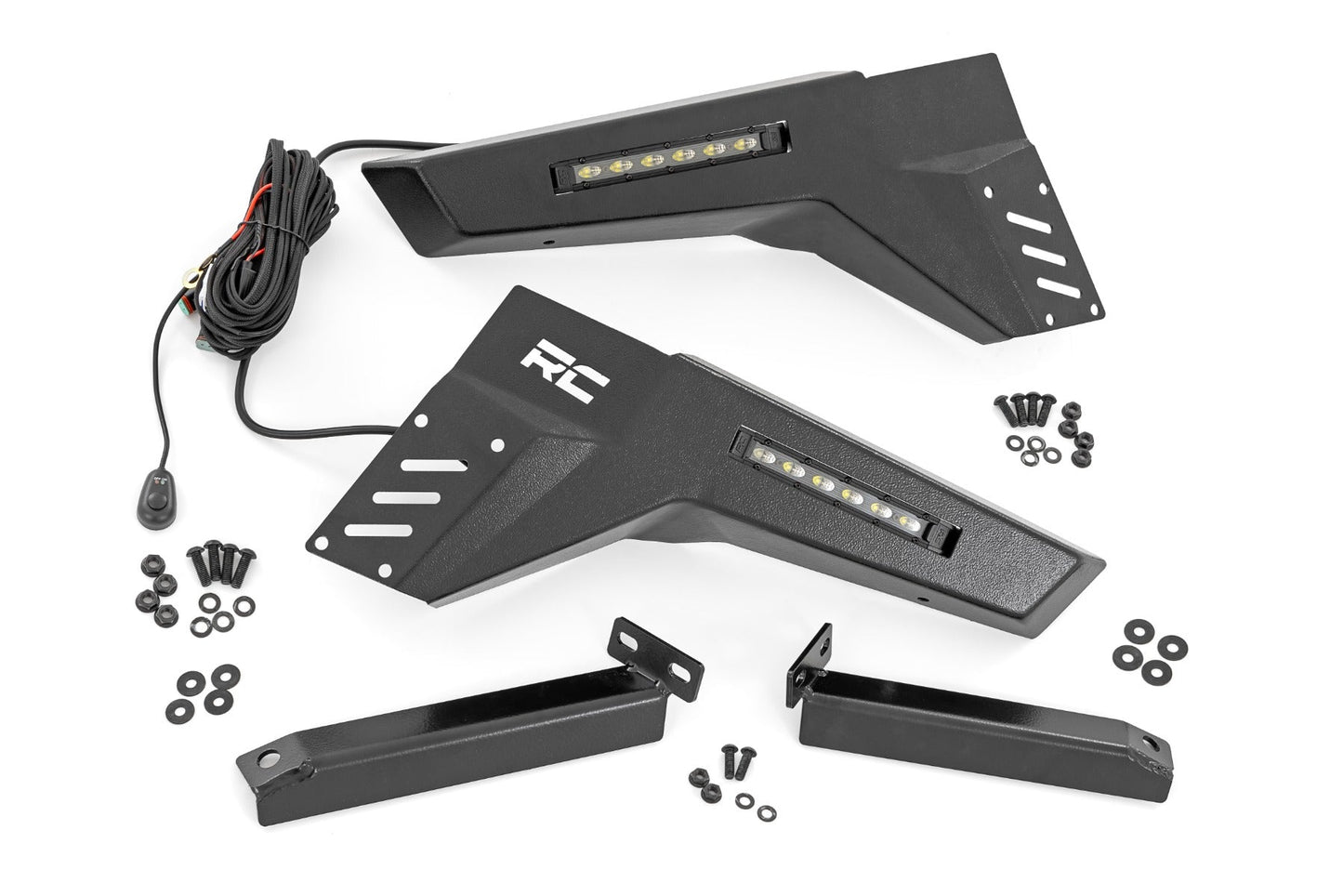 Rough Country 92088 Bumper Wings | Stinger | 6" Led Combo | Honda Pioneer 1000-6