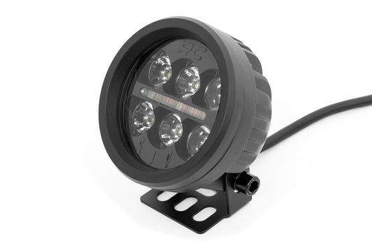 Rough Country 70900A Black Series Round LED Light Pair | 3.5 Inch | Amber DRL
