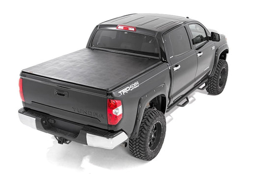 Rough Country 41714551A Soft Tri-Fold Bed Cover | 5'7" Bed | Toyota Tundra 2WD/4WD (2007-2025)