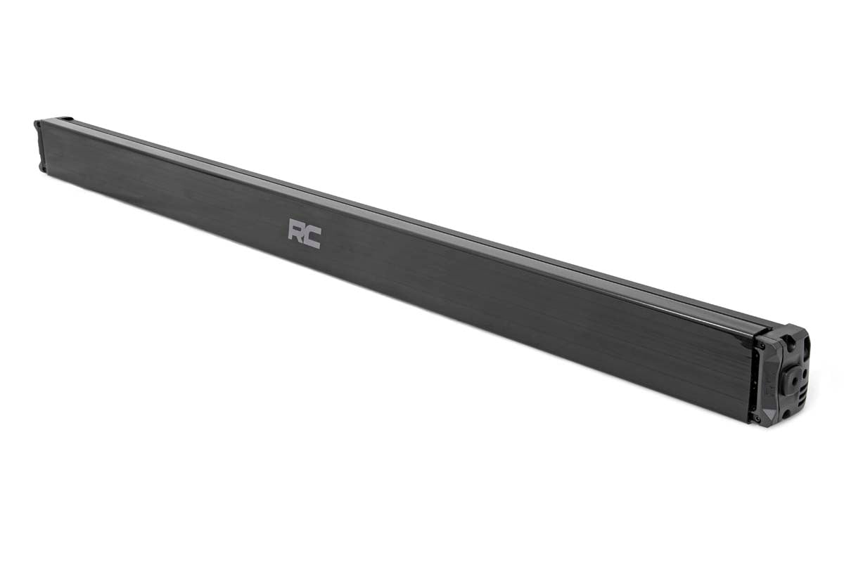 Rough Country 70950BDA 50 Inch Black Series LED Light Bar | Dual Row | Amber DRL