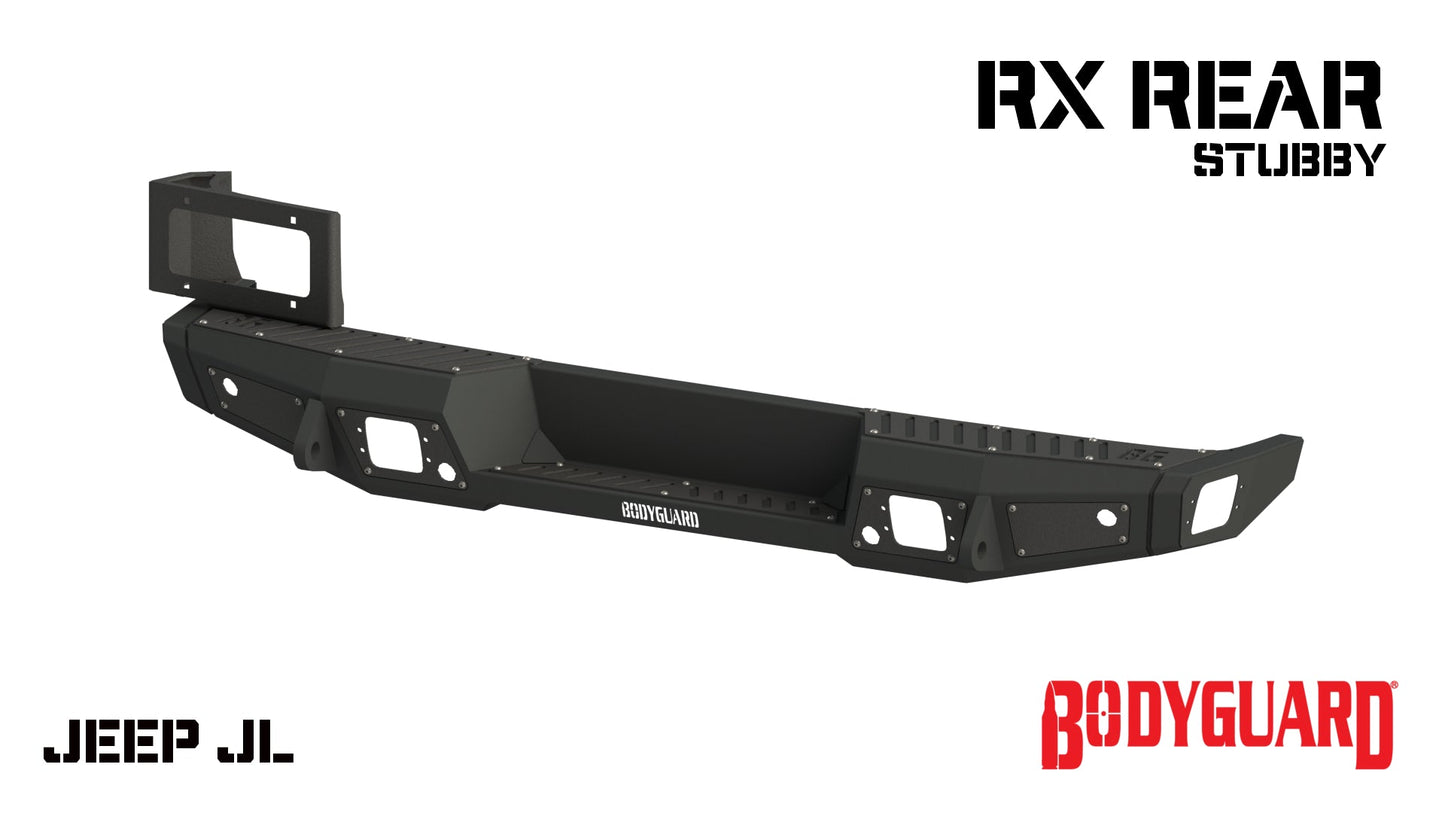 Bodyguard Bumpers 56222B RX Series Stubby Rear - Bare Metal Rear Bumper