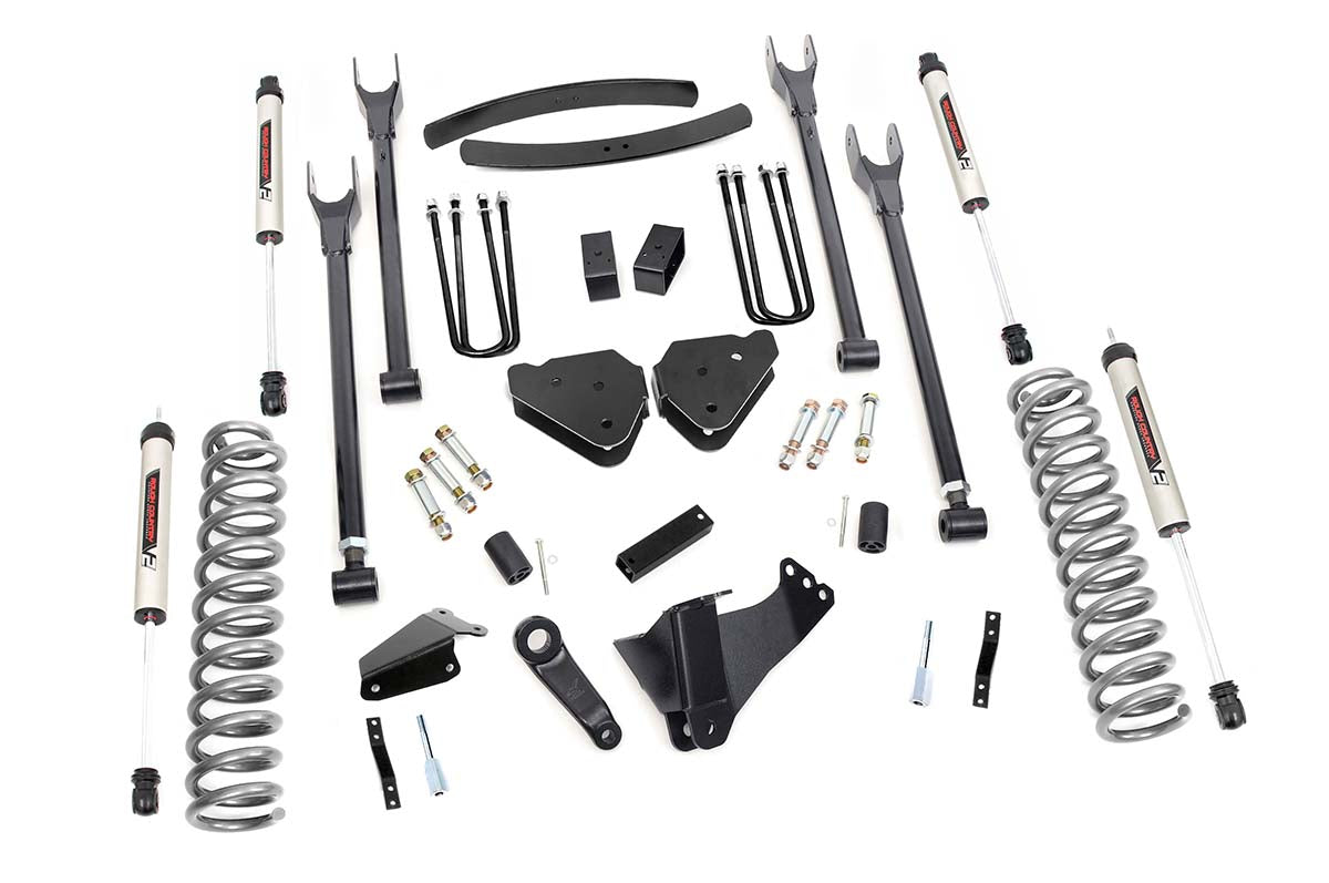 Rough Country 57870 6 Inch Lift Kit | Gas | 4 Link | No OVLDS | V2 | Ford F-250/F-350 Super Duty (05-07)