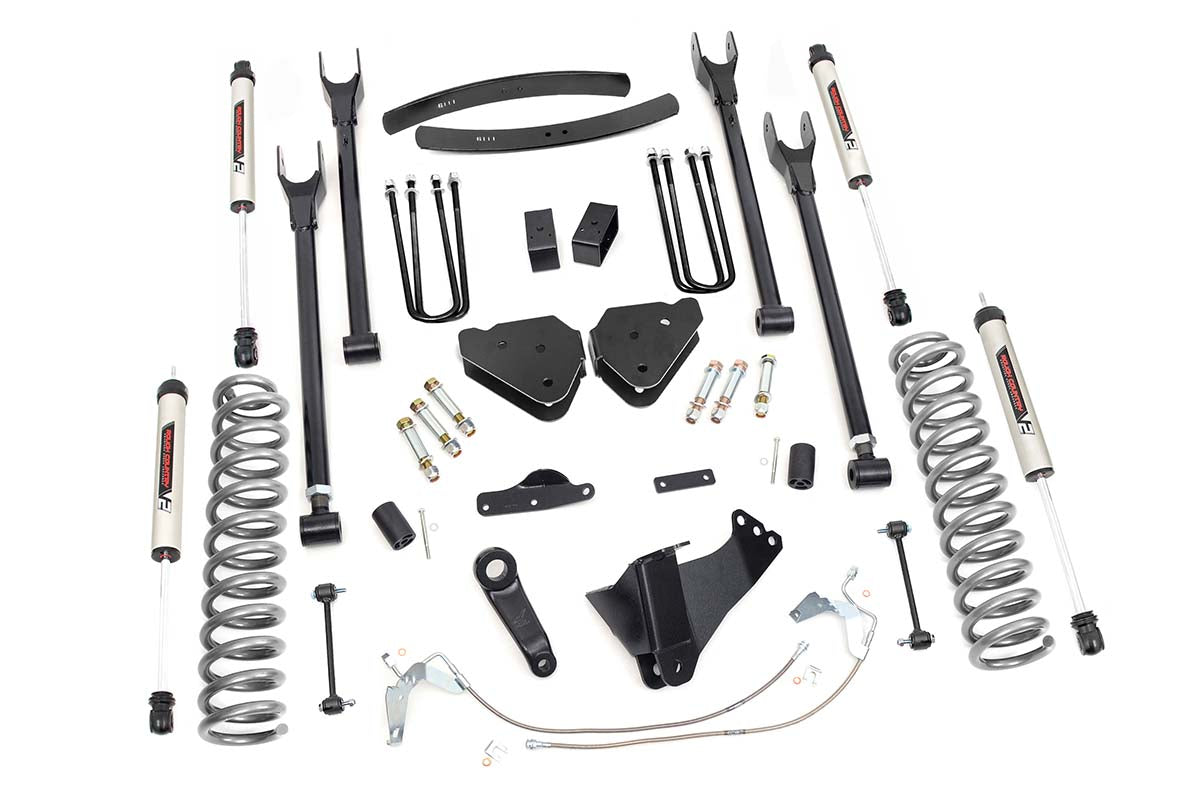 Rough Country 58470 6 Inch Lift Kit | Diesel | 4 Link | V2 | Ford F-250/F-350 Super Duty (08-10)