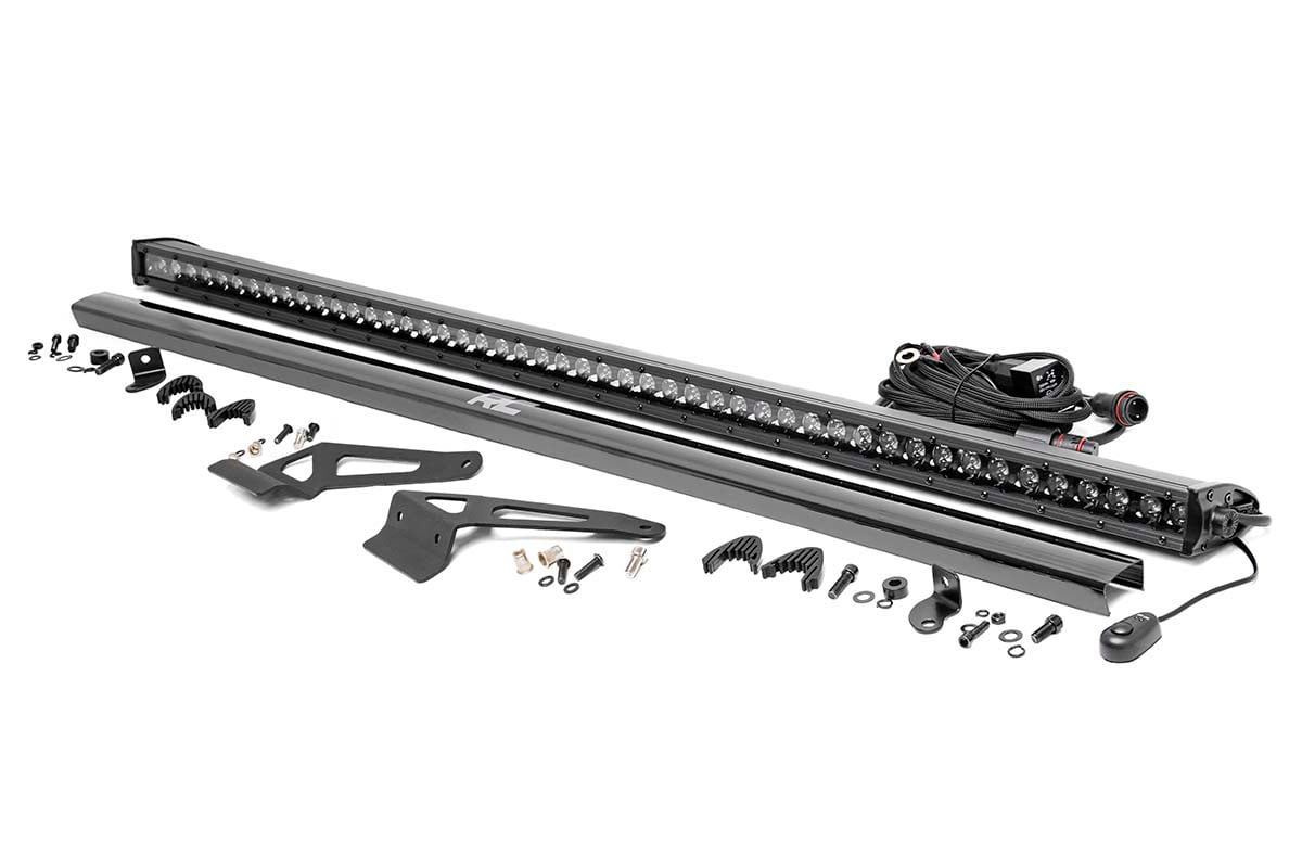 Rough Country 71026 LED Light | Windhshield | 50" Blk Single Row | Can-Am Defender HD 5/HD 8/HD 9/HD 10