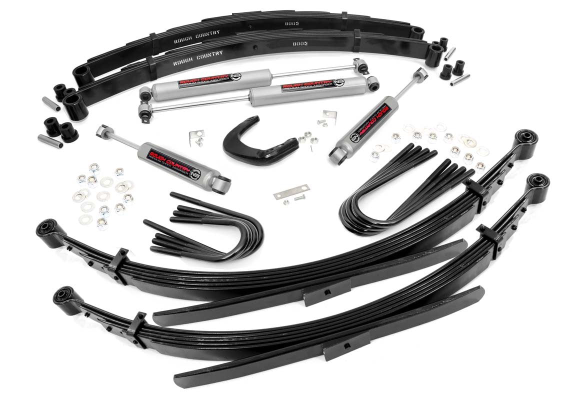 Rough Country 19630 4 Inch Lift Kit | 52 Inch Rear Springs | Chevy/GMC 3/4-Ton Suburban/C25/K25 Truck (73-76)