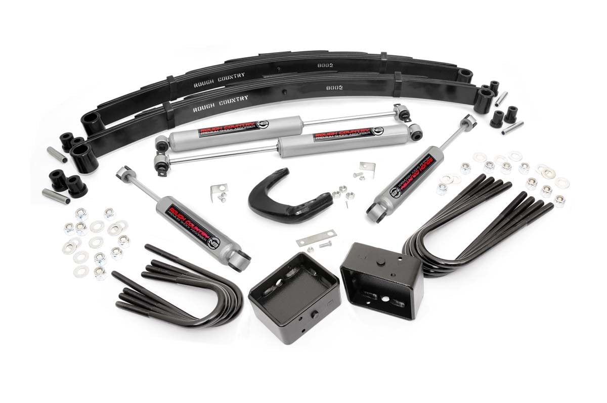 Rough Country 11530 4 Inch Lift Kit | RR Blocks | Chevy/GMC C10/K10 Truck & SUV/K5 Blazer (73-76)