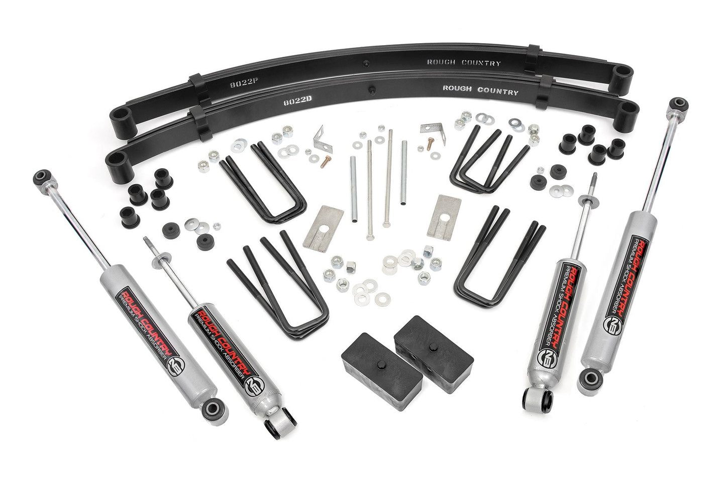 Rough Country 705N3 3 inch Lift Kit | Rear Blocks | Toyota Truck 4WD (1984-1985)