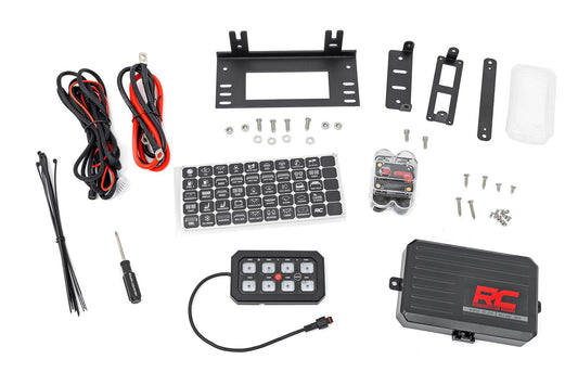 Rough Country 70975 8 Gang Switch Panel | Bluetooth | RGB Backlit Buttons | Multifunction Modes