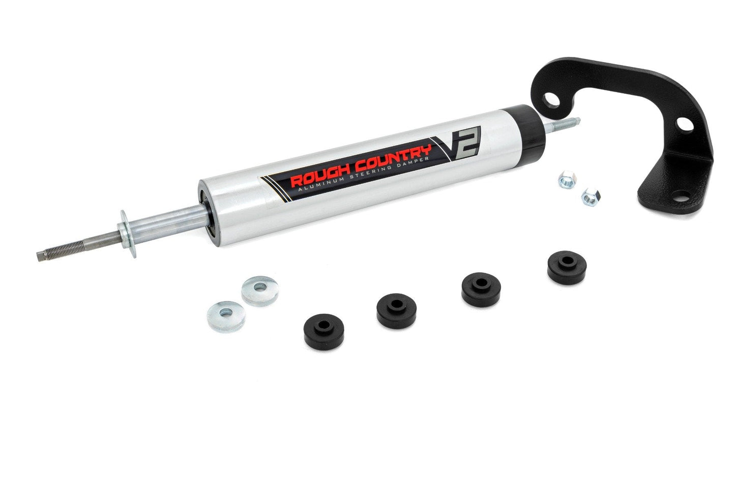 Rough Country 8731270 V2 Steering Stabilizer | 8-lug Only | 6 Inch Lift | Chevy C2500/K2500 C3500/K3500 Truck (88-00)