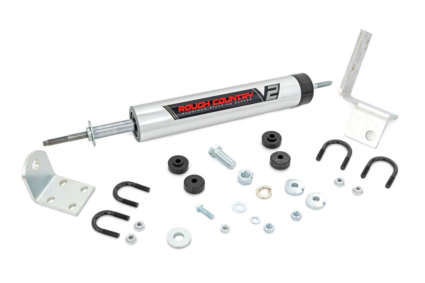 Rough Country 8732670 V2 Steering Stabilizer | 0-3 Inch Lift | Chevy/GMC Sierra 1500/Silverado 1500/Tahoe/Yukon (92-06)