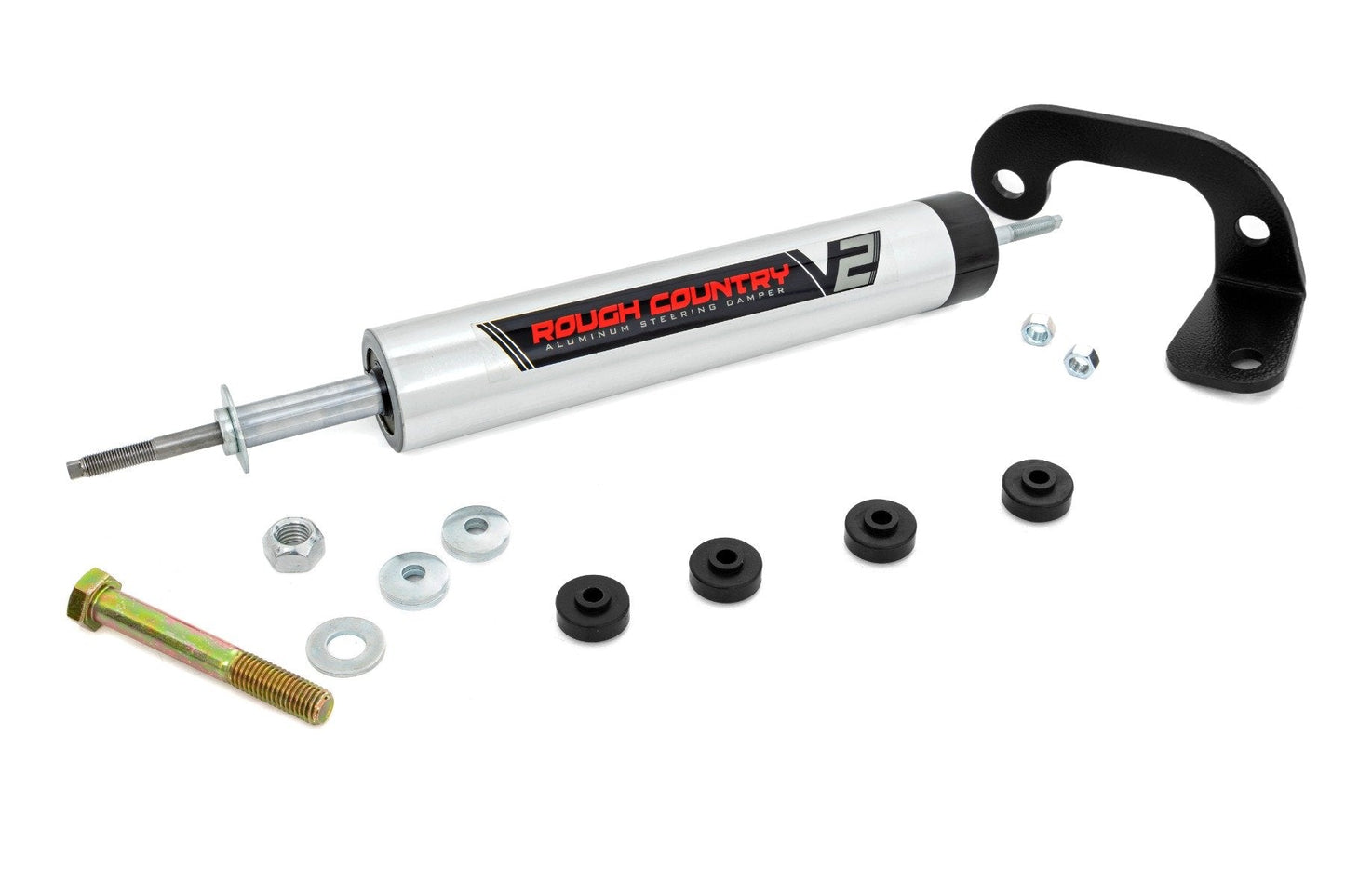 Rough Country 8737170 V2 Steering Stabilizer | 4-6 Inch Lift | Chevy K1500 Truck & SUV (88-99)