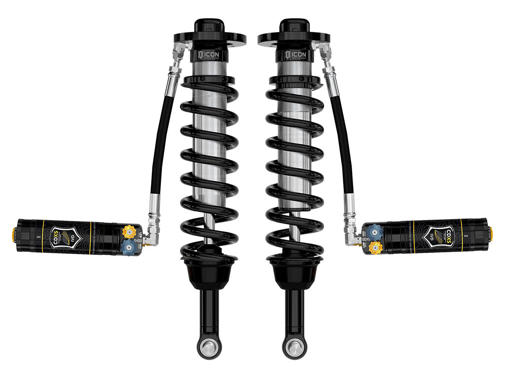 ICON 2021-2024 Ford F-150 4WD/Tremor, 3.5-4.5"/2.5-3" Lift, Front, V.S. 2.5 Series Coilovers, Remote Reservoir w/ CDXS, Pair