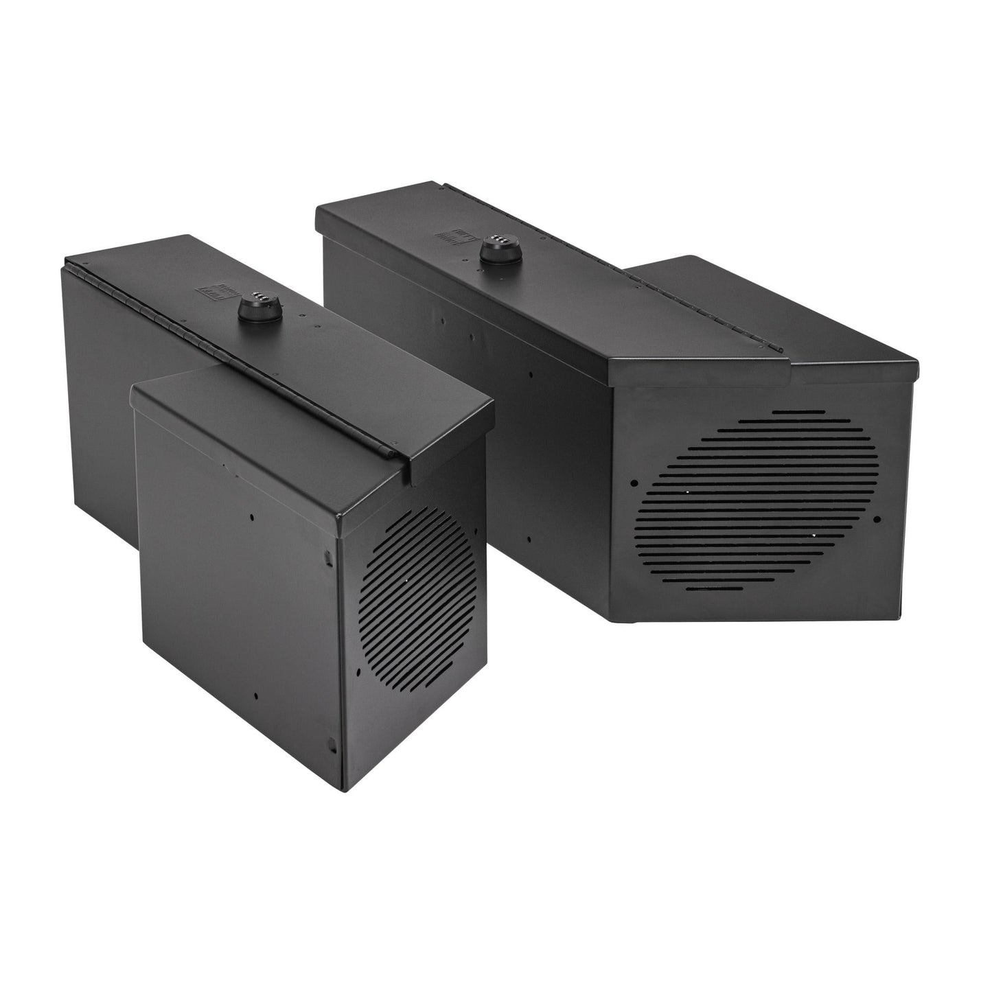 Security Speaker/Storage Lockbox w/ Roll Bar Cutout - '55-86 CJ / '87-91 Wrangler YJ (Black; 3-Digit Combo)