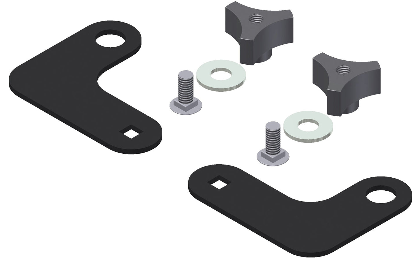 Cargo Enclosure Mounting Kit - '07-10 Wrangler JK; 4-Door; w/o Cargo Loops (Black)