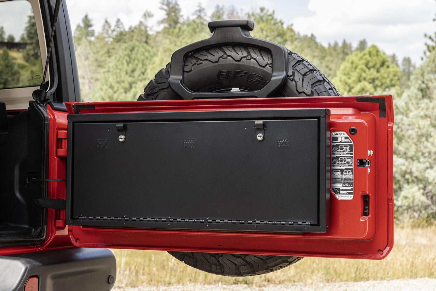 Tailgate Lockbox - '18-25 Wrangler JL (Standard Panel; Black)