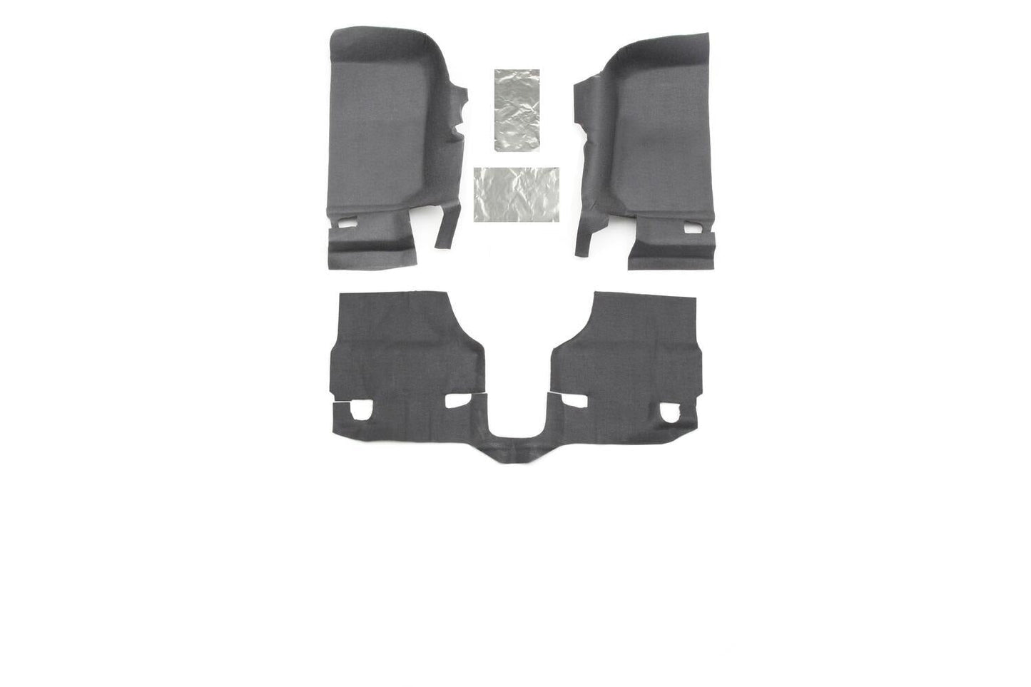 BedRug BTJK07F2 JEEP BEDTRED 07-10 JEEP JK 2DR FRONT 3PC FLOOR KIT (INCLUDES HEAT SHIELDS)