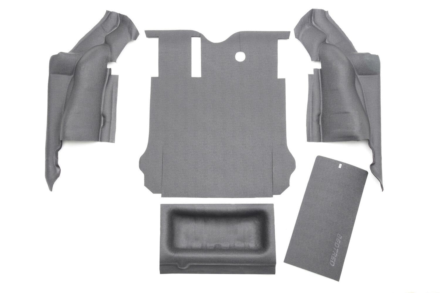 BedRug BTJK07R4 JEEP BEDTRED 07-10 JK UNLTD 4DR RR 5PC CARGO KIT (INC TLGTE & TUB LINER)