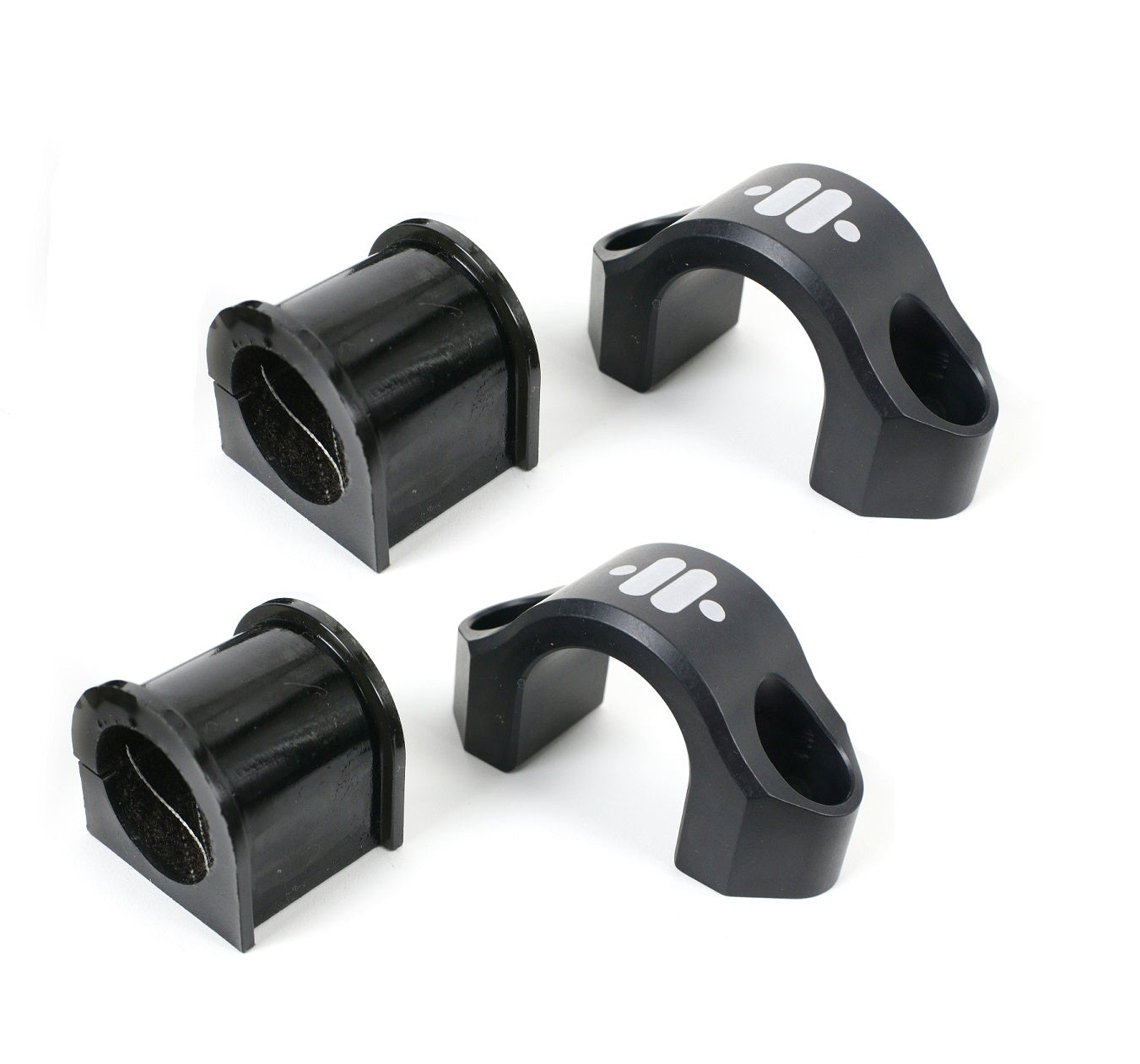Ridetech 11009256 Delrin sway bar bushing kit. 1.25" I.D. x 3.125" - 3.625" wide hole pattern.