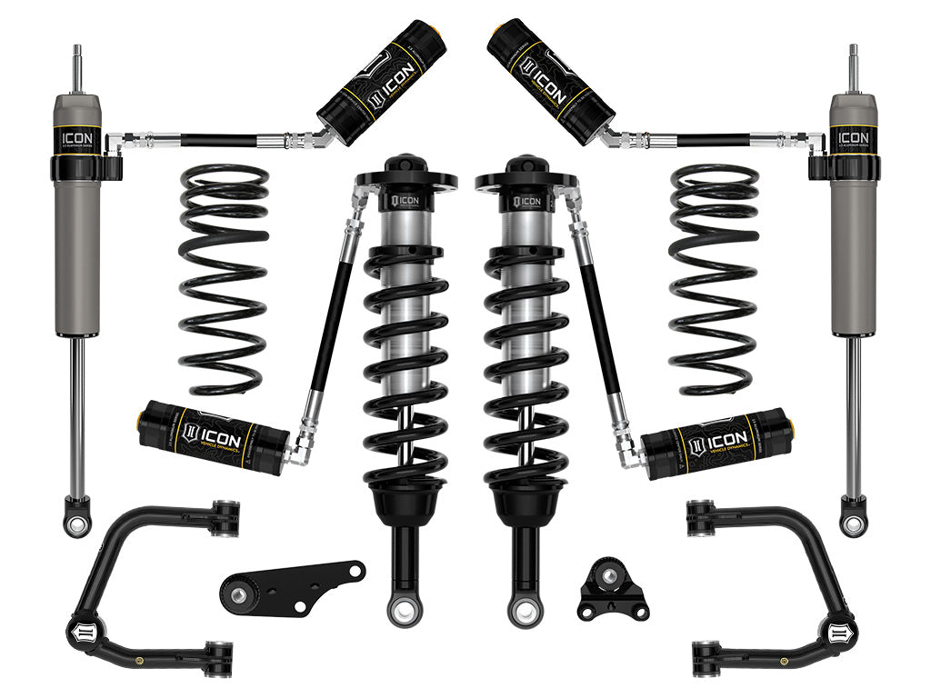 ICON 2024-2025 Toyota Tacoma 1.25-3" Lift, Stage 4 Suspension System, Tubular, Overland Rear Springs