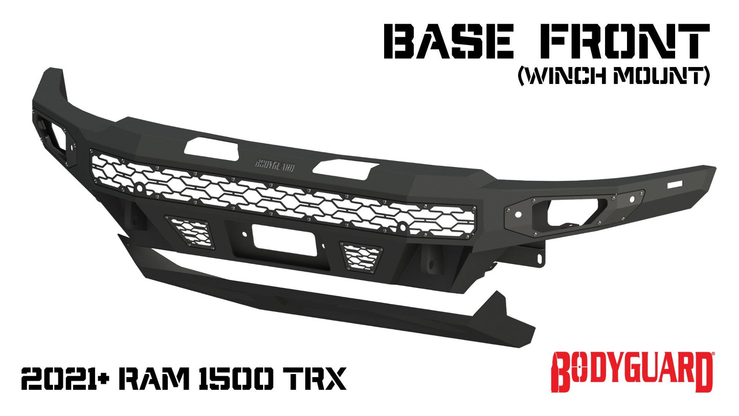 Bodyguard Bumpers Freedom Series Base (Winch Mount) - Bare Metal Front Bumper - LAR21LYBNN