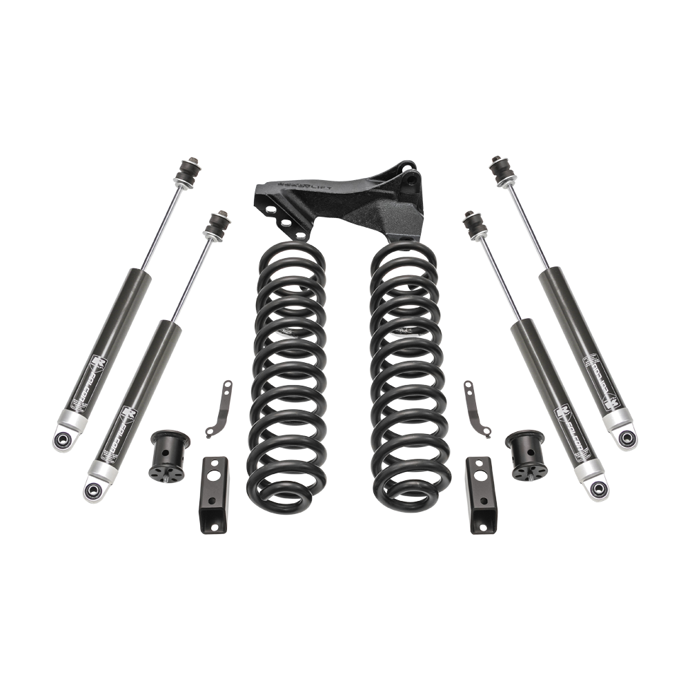 2.5" Coil Spring Front Lift Kit W/Falcon 1.1 Monotube Shocks Front/Rear - Ford Super Duty Diesel 4WD 2017-2019
