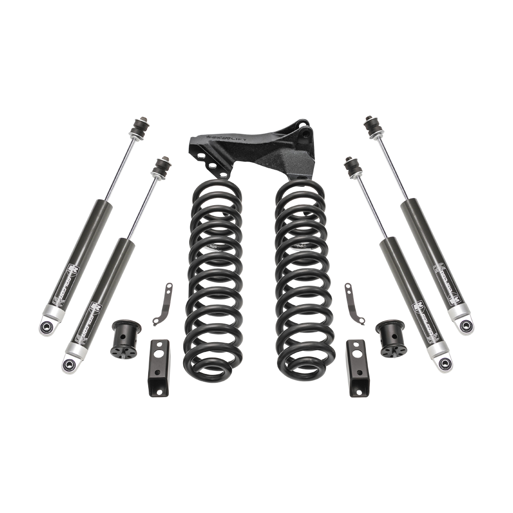 2.5" Coil Spring Front Lift Kit W/Falcon 1.1 Monotube Shocks Front/Rear - Ford Super Duty Diesel 4WD 2011-2016