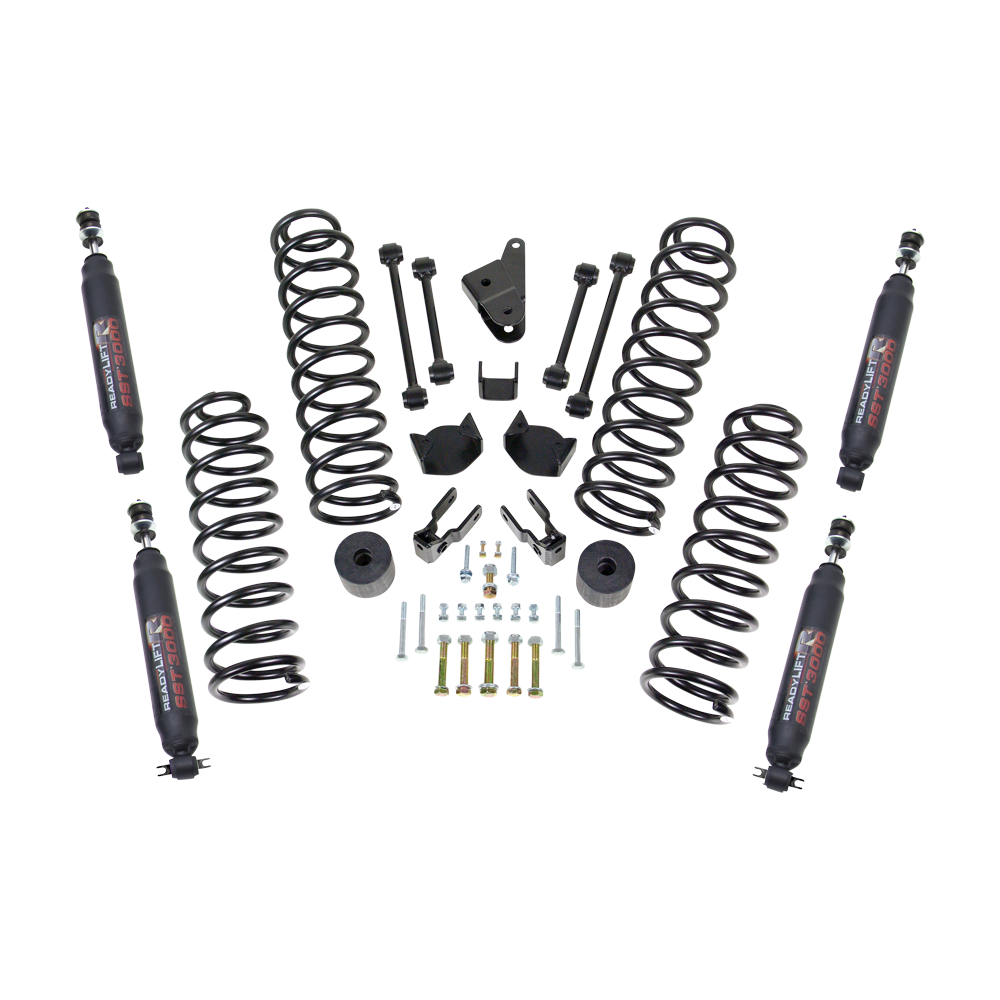 4" Coil Spring Lift Kit With SST3000 Shocks - Jeep JK Wrangler 4WD 2007-2018