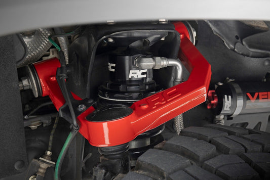 Rough Country 74201ARED Red Forged Upper Control Arms | 3.5" Of Lift | Toyota 4Runner (10-24)/Tacoma (05-23)