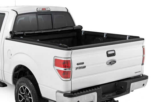 Rough Country 42509550 Soft Roll Up Bed Cover | 5'7" Bed | Ford F-150 2WD/4WD (2004-2014)
