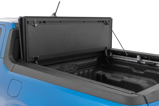 Rough Country 49254500 Hard Tri-Fold Flip Up Bed Cover | 4'6" Bed | Ford Maverick 2WD/4WD (22-26)